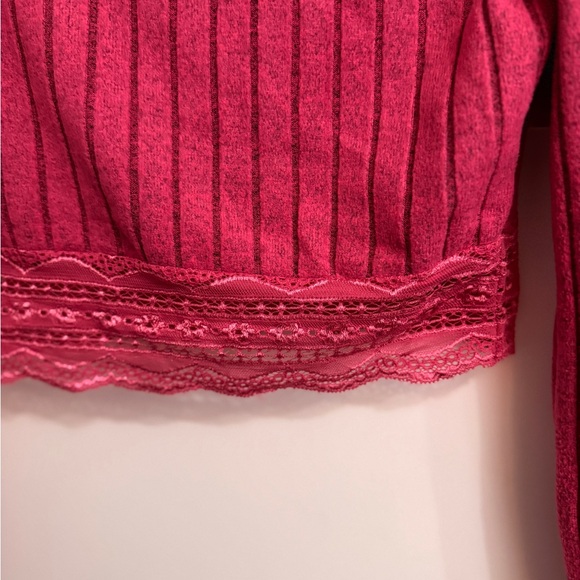 SHEIN Pink Ribbed Crop Top - Picture 3 of 6